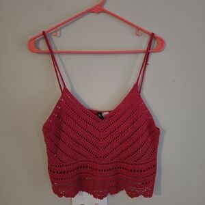 Divided Crochet Crop Top